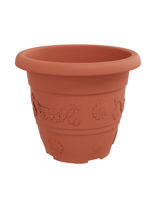 vidaXL Set 6 Pots Plastic Light Terracotta
