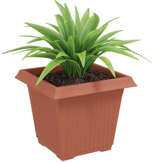 vidaXL Set of 24 Plastic Flower Pots Terracotta 20x16cm