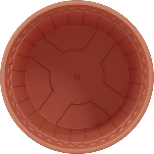 vidaXL Set of 6 Plastic Flower Pots Terracotta