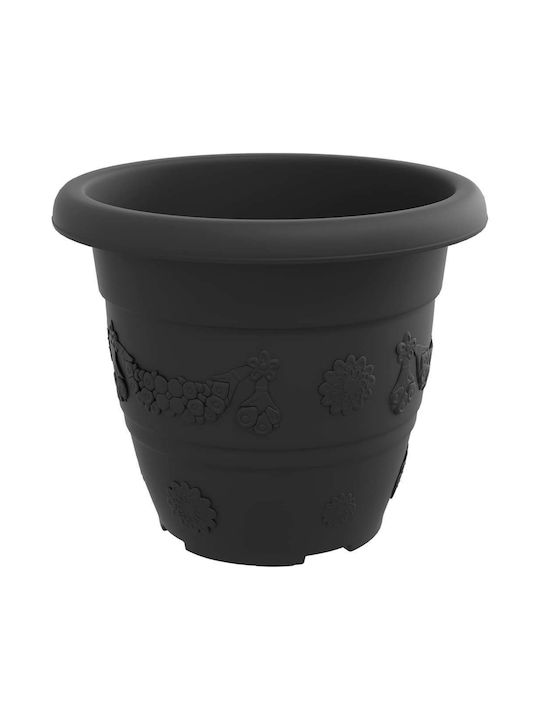 vidaXL Set 6 Ghivece Plastice Negru