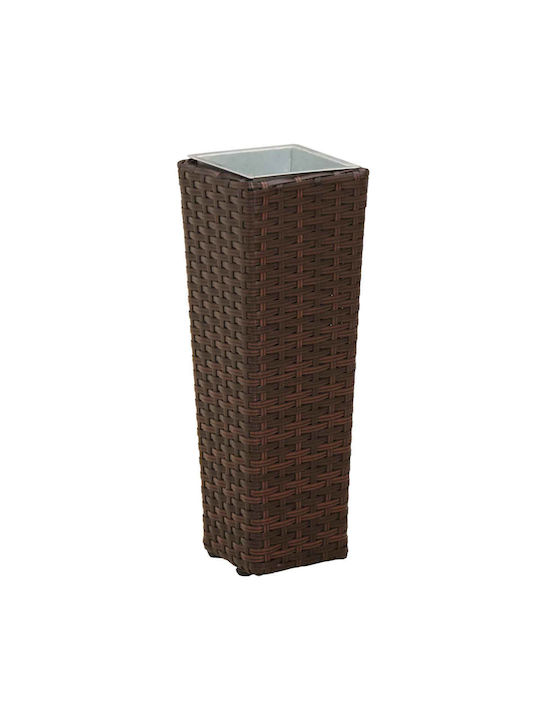vidaXL Set of 3 Metallic Brown Flower Pots