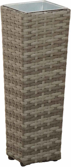vidaXL Set of 3 Metallic Grey Flower Pots 30cm