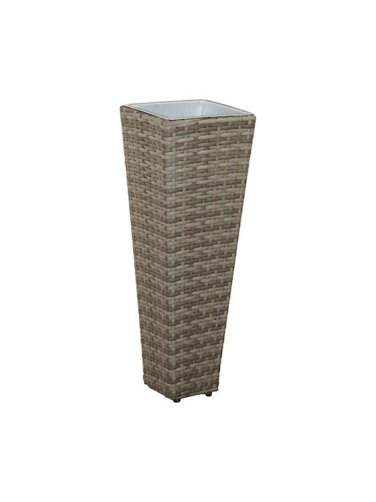 vidaXL Set of 3 Metallic Grey Flower Pots