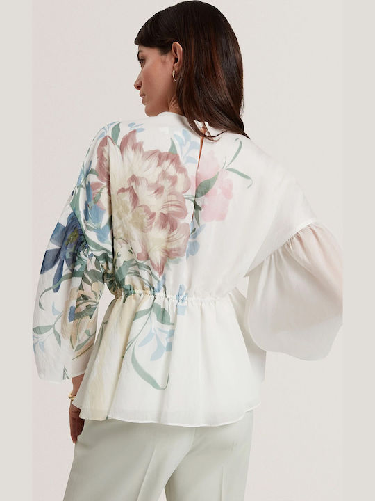Women's Blouse with 3/4 Sleeve Beige