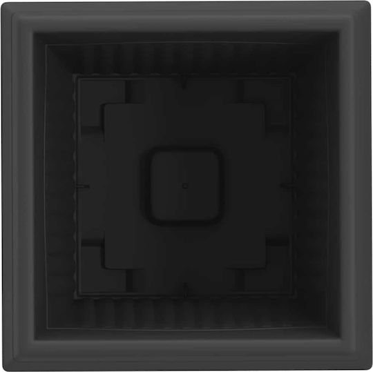 vidaXL Set of 6 Plastic Black Flower Pots 33x26cm