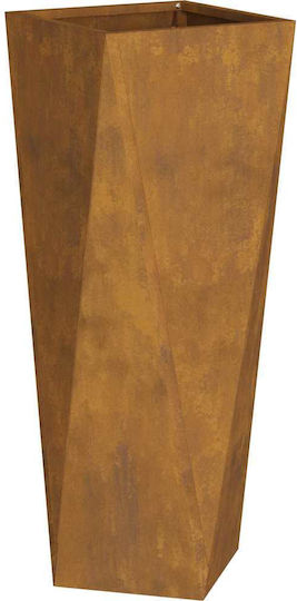 vidaXL Pot Metallic Rusty 30x30x75cm.