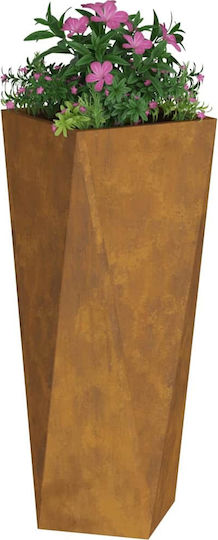 vidaXL Pot Metallic Rusty 30x30x75cm.
