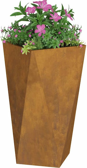 vidaXL Γλάστρα Μεταλλική Σκ Rusty 40x40x75εκ.