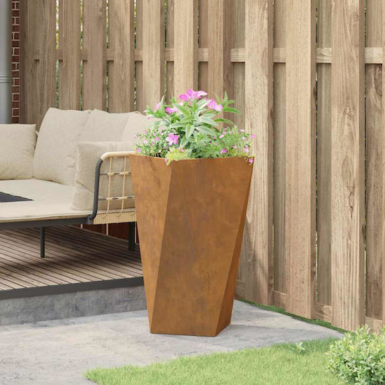 vidaXL Γλάστρα Μεταλλική Σκ Rusty 40x40x75εκ.