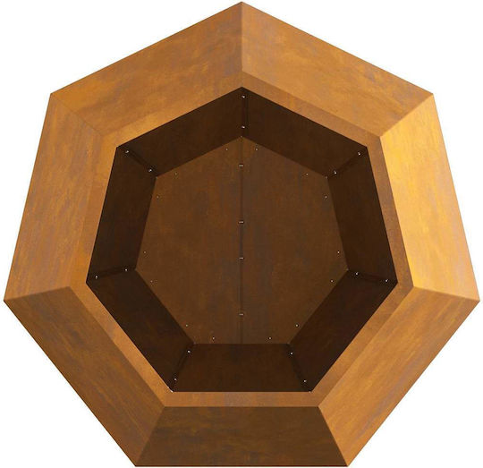 vidaXL Γλάστρα Μεταλλική Σκ Rusty 75x75x60εκ.