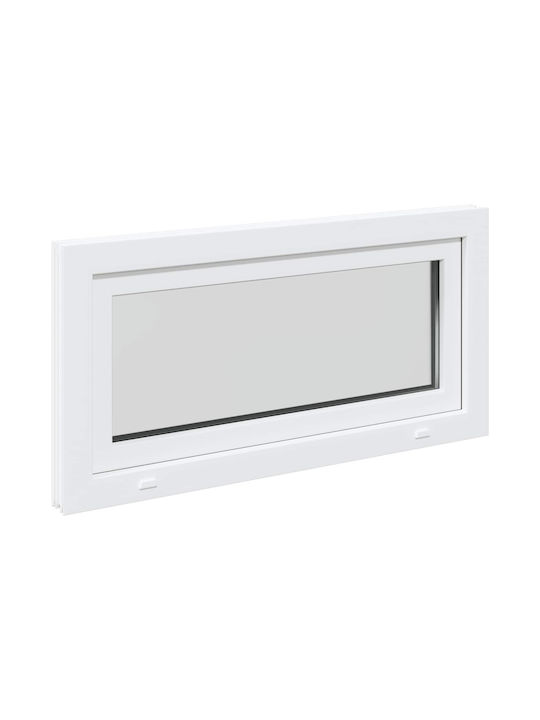 vidaXL Aufklappbares PVC-Fenster P100xH50cm