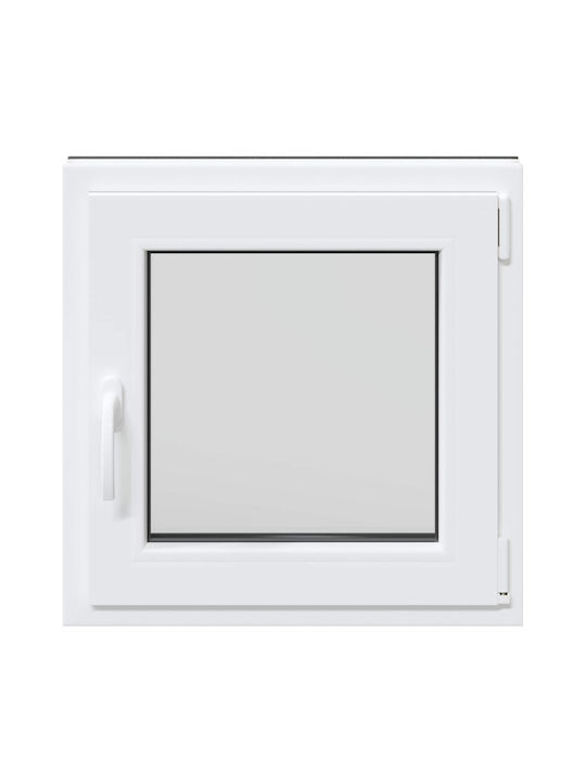 vidaXL Hinged PVC Window W60xH60cm