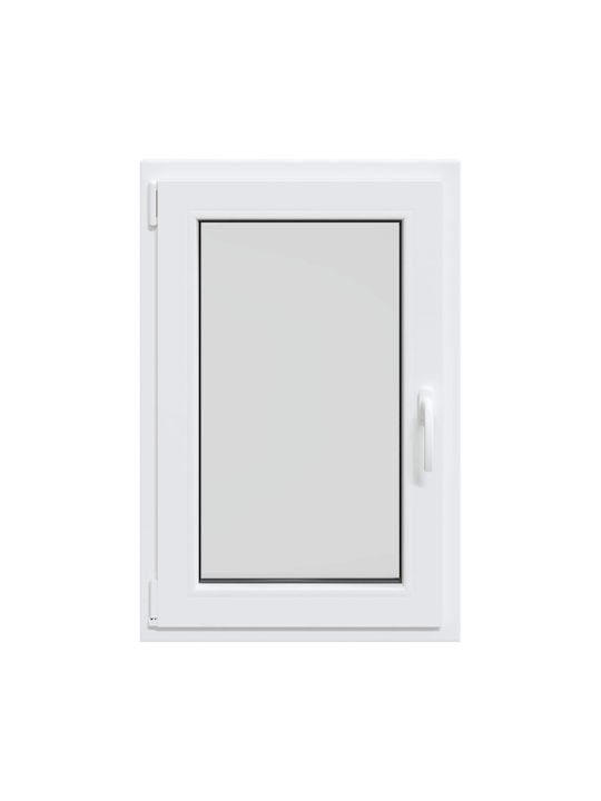 vidaXL Hinged PVC Window W60xH90cm