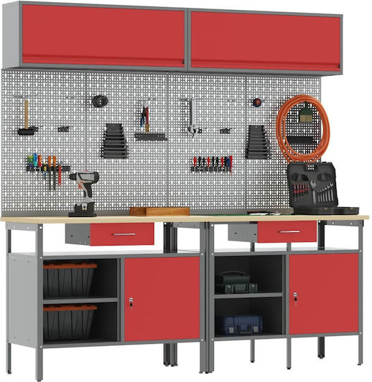 vidaXL Set Bench, work table, Worktable, Workbench