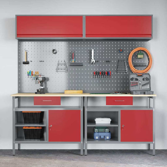 vidaXL Set Bench, work table, Worktable, Workbench