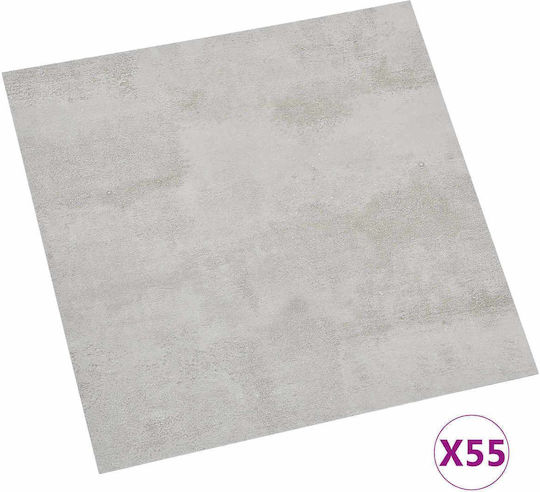 Vidaxl Πλάκες Δαπέδου 55 Pcs Ανοιχτό Γκρι 5,11 Τ.μ Pvc