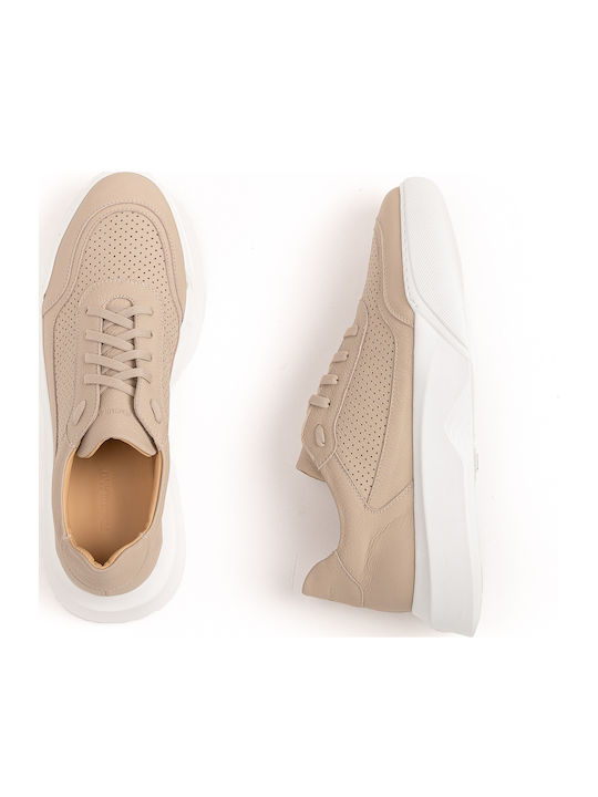 Ανδρικά Ανατομικά Flatforms Sneakers Μπεζ