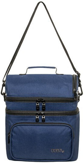 Polo Double Cooler School Insulated Lunch Bag Handbag 9l Blue 25x19x29cm