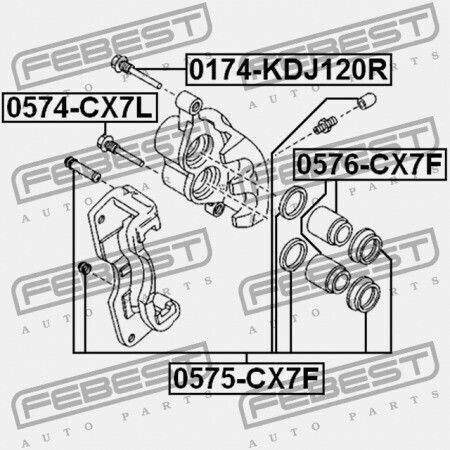 Front Brake Caliper Repair Kit for Mazda CX-7 ER 2007-2009 EU