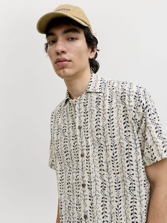 Short Sleeve Cotton Shirt Gray