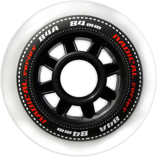 Tempish Radical Roller Skate Wheels 84 Mm/84a 4 Pcs White