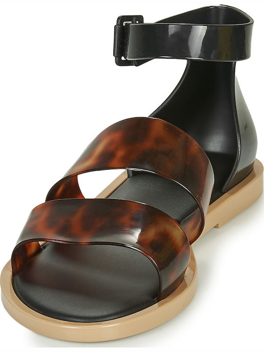 Damen Flache Sandalen Schwarz