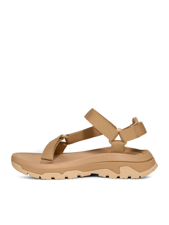 Hurricane Flache Sandalen für Damen Sportlich Hellbraun