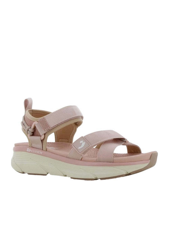 Damen Anatomisch Flache Sandalen Grün