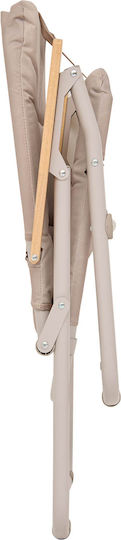 5Five Beach Chair with High Back Beige 63.5x62x91cm