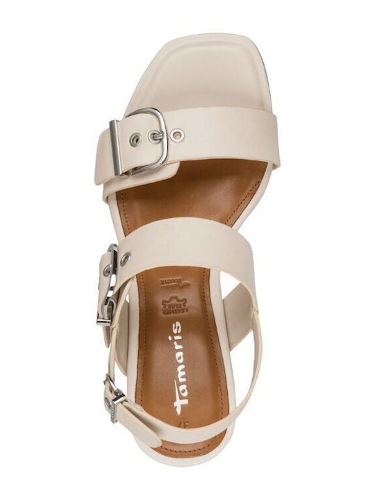 Leather Sandals Beige