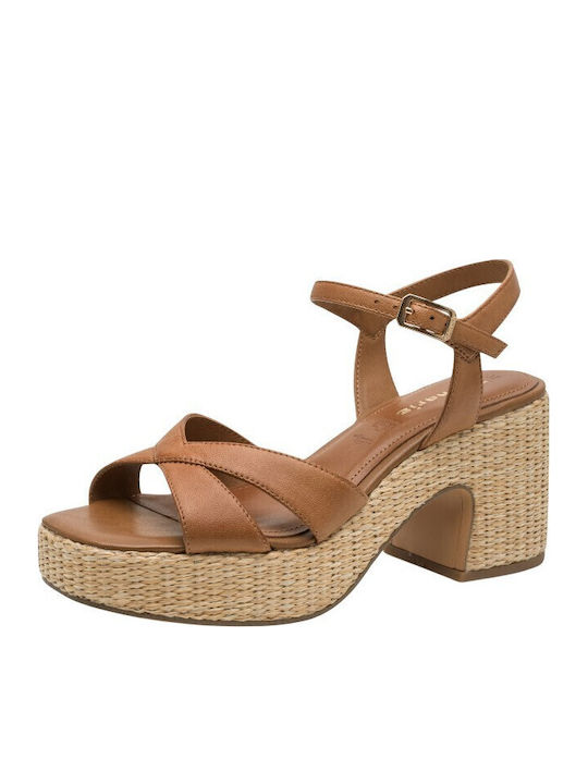 Leather Sandals Tabac Brown