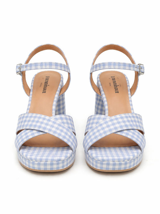Damen Sandalen Hellblaue