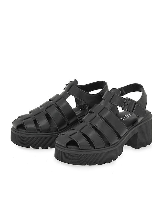 Sandale Din Piele Negre