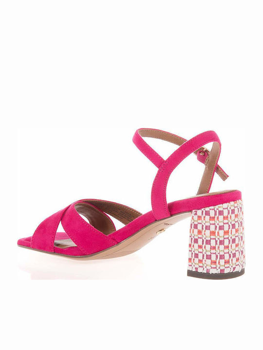 Damen Sandalen Fuchsie