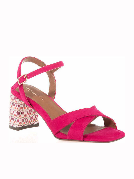 Damen Sandalen Fuchsie