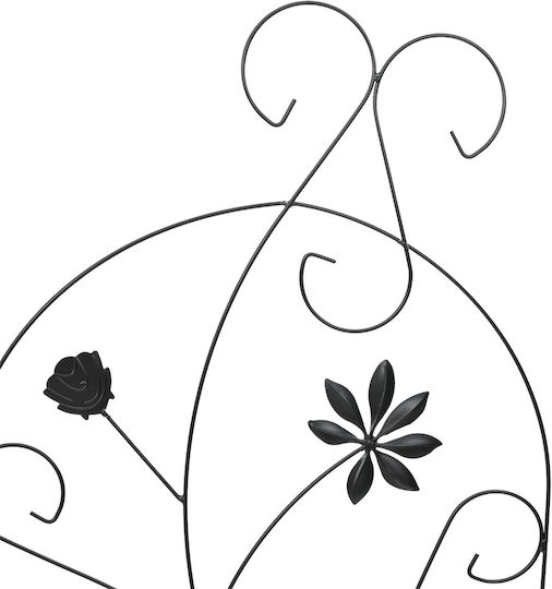 Garden Trellises Metal in Black Colour 112x40cm 3 Pieces