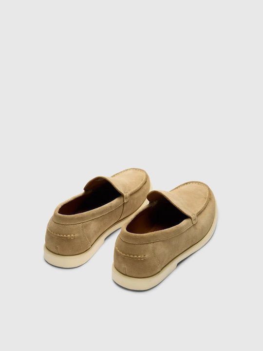 Suede Ανδρικά Μοκασίνια σε Καφέ Χρώμα