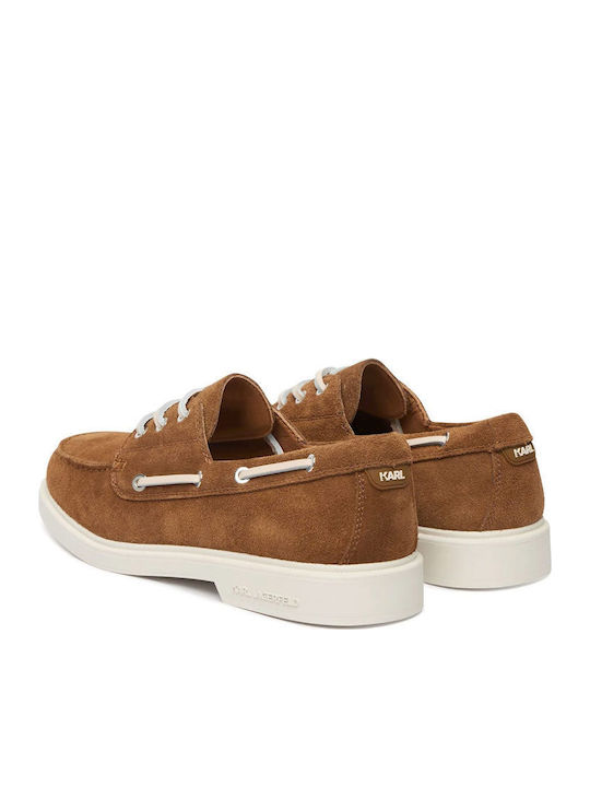 Suede Men's Loafers in Beige Color