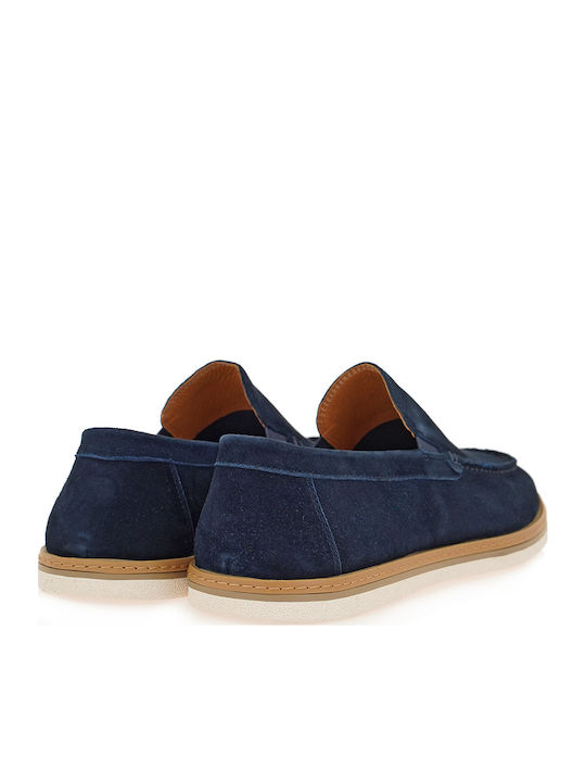 Suede Ανδρικά Loafers σε Μπλε Χρώμα