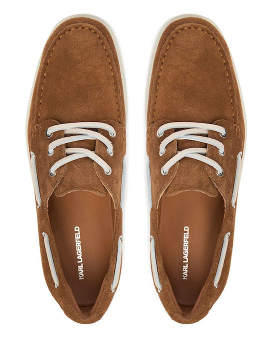 Suede Men's Loafers in Beige Color