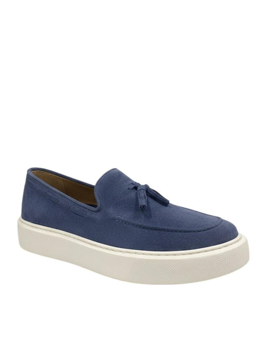 Suede Ανδρικά Loafers σε Μπλε Χρώμα