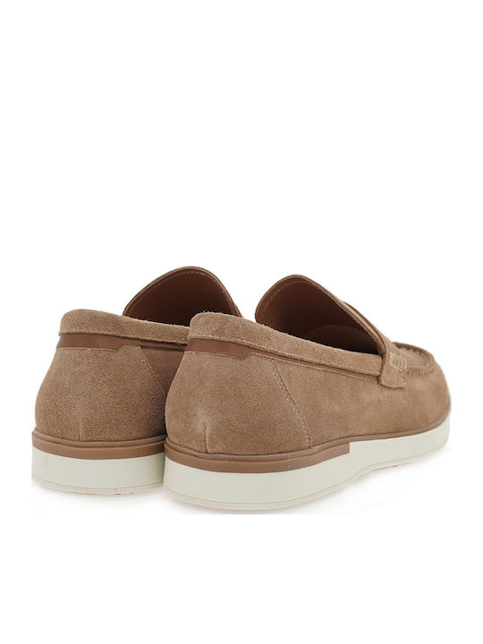 Suede Men's Loafers in Brown Colour