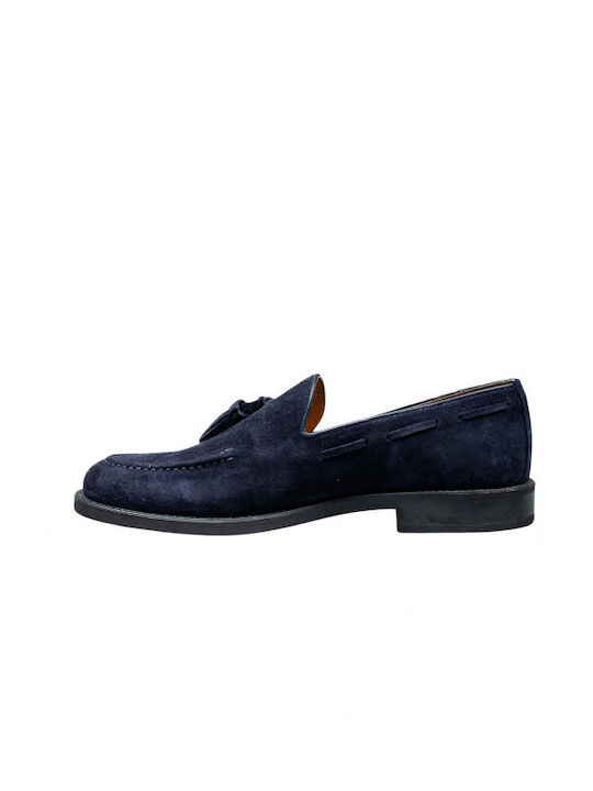 Wildleder Herren Mokassins in Blau Farbe