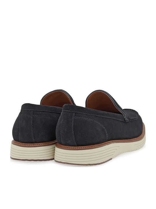 Suede Ανδρικά Loafers σε Μπλε Χρώμα