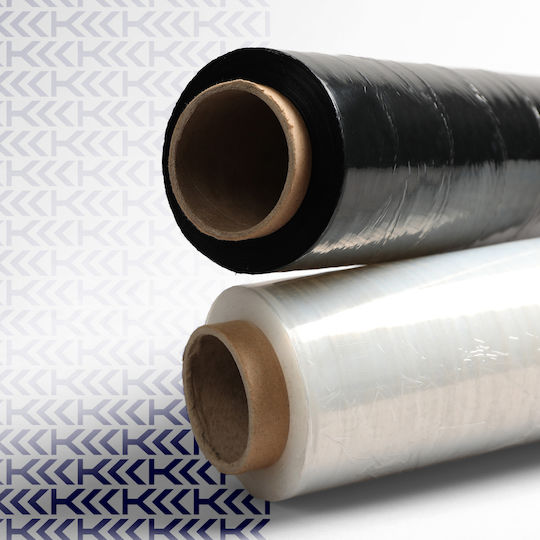 Stretch Film Xl Stretch Black Black 2.5kg Strong Opaque Roll Large 4 Pcs
