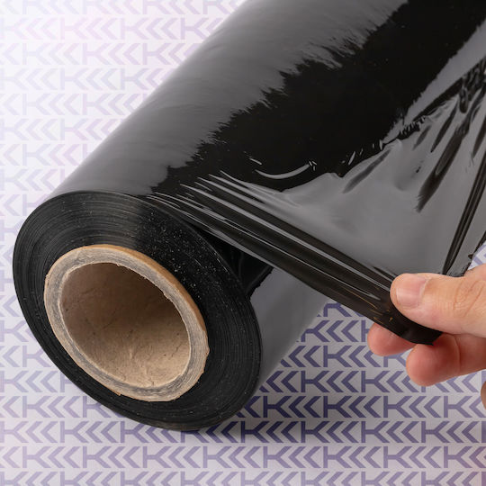 Film Elastic XL Stretch Negru Negru 2.5kg Puternic Opac Rola Cantitate Mare Film