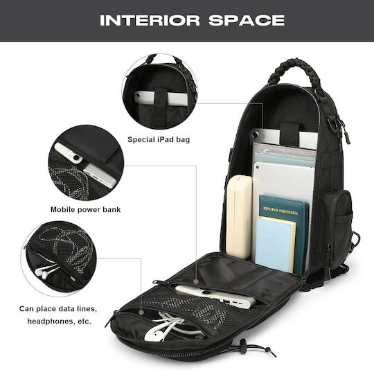Cardinal Militärrucksack Brustkorb aus Polyester Schwarz 14lt