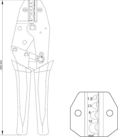 Yato Πρέσα Ακροδεκτών (Μήκος 230mm)