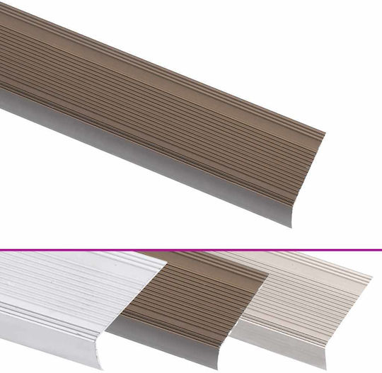 Profile Steps Shape G 5 Pcs Brown 90 Cm Aluminium Brown 146739