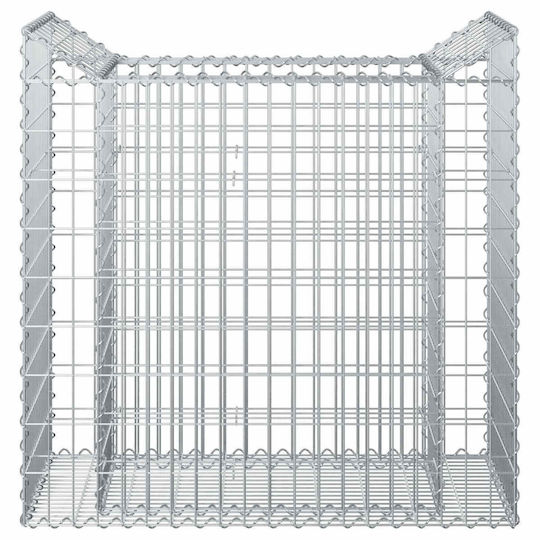vidaXL Gartenzaunbedarf aus Stahl 50x100x100cm Silber